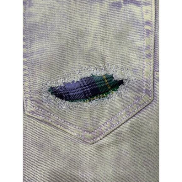 PURPLE BRAND Patch Repair Low Rise Jeans 'White' sz 28 L32 - Picture 12 of 14